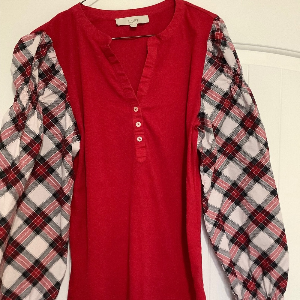 Ann Taylor Henley Loft Blouse Women’s Large L